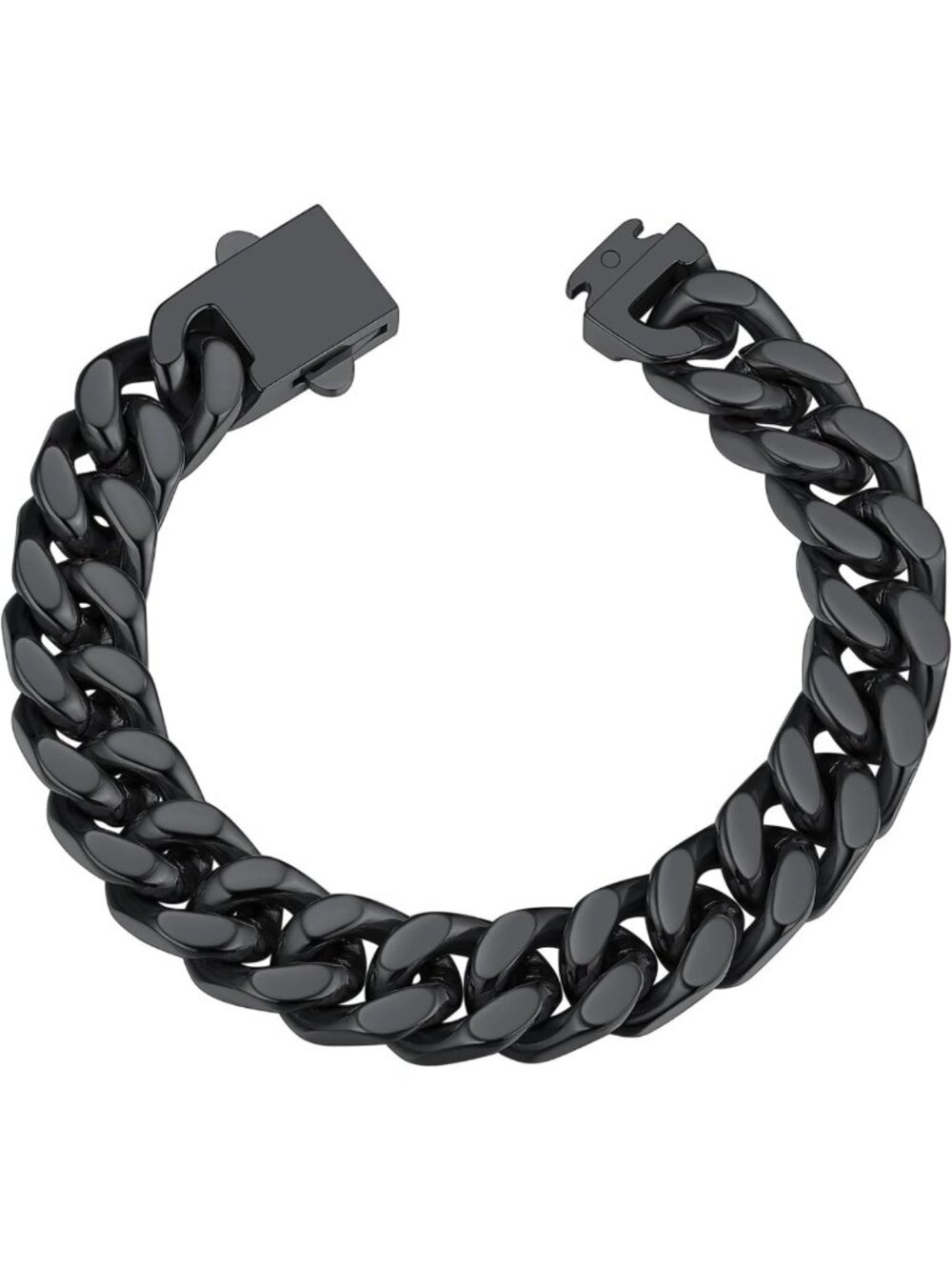 Stylish Stainless Steel Cuban Link Bracelet for Men, 5mm-12mm Width, Gift Boxed